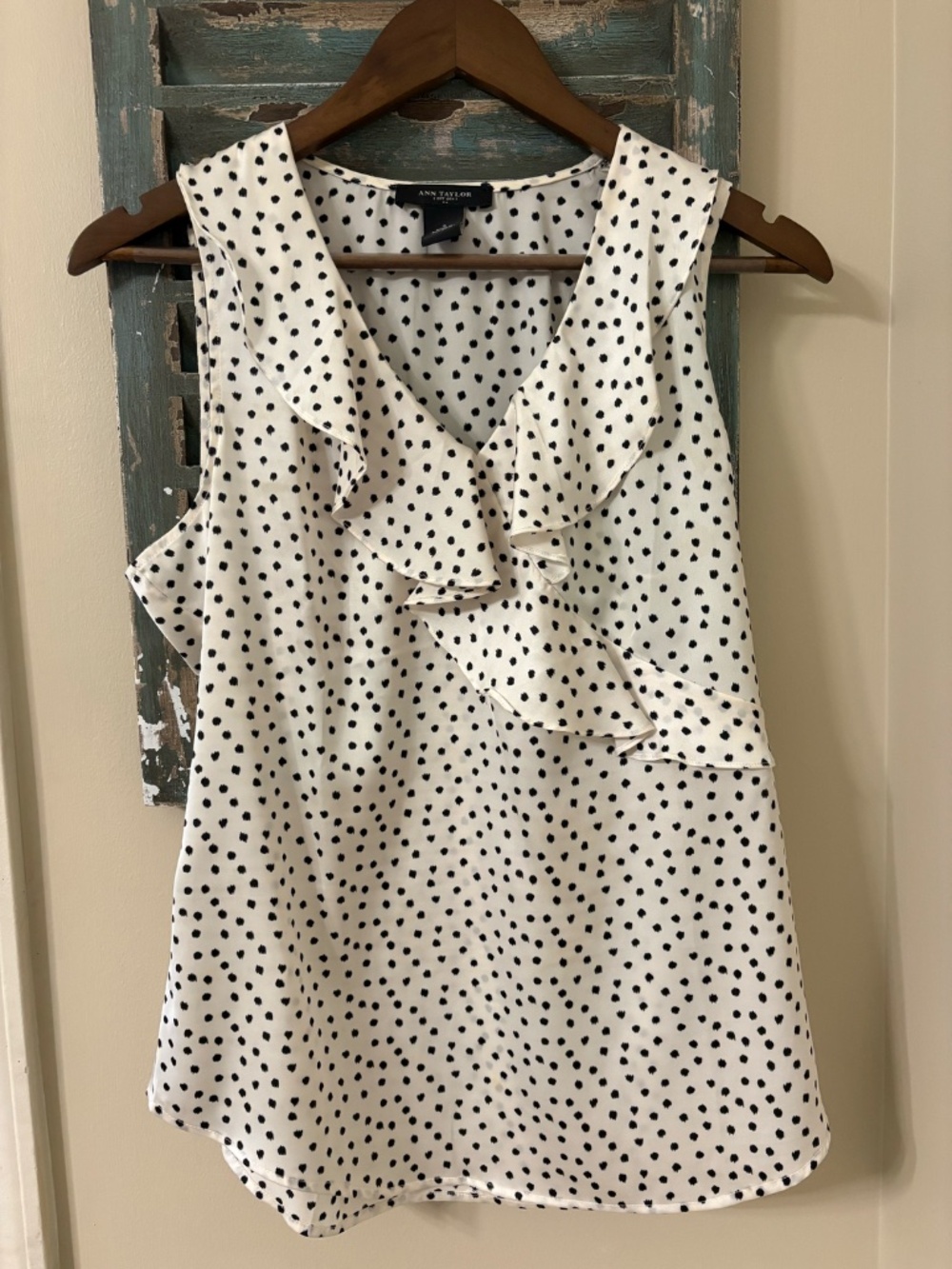 Ann Taylor Ruffle Blouse Tank